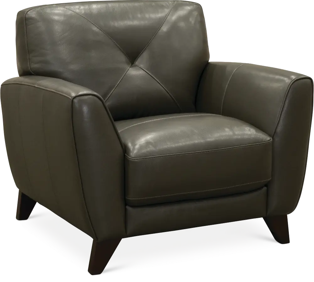 Modern Dark Gray Leather Chair - Colours-1