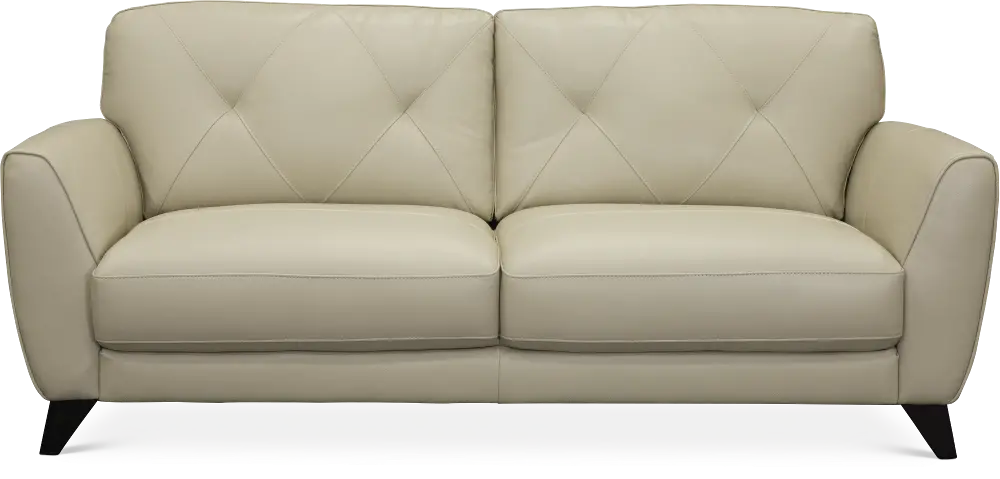 Modern Oyster White Leather Sofa - Colours-1