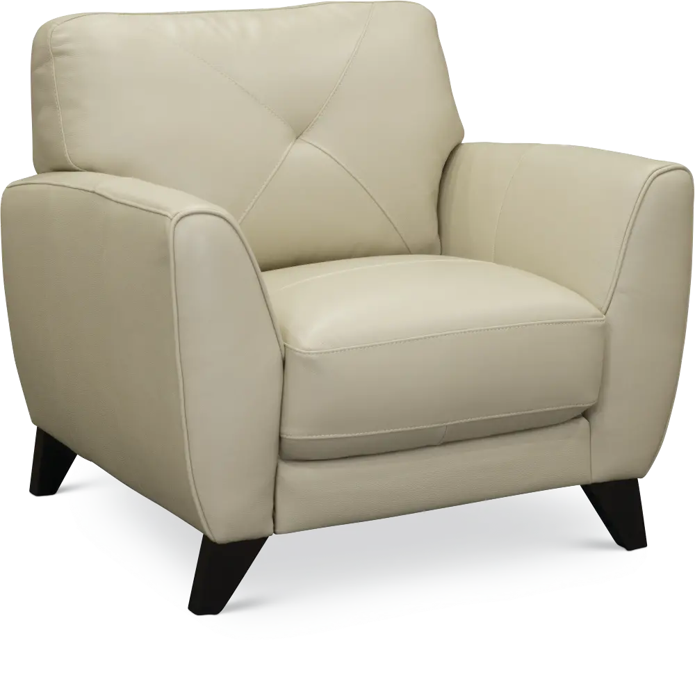 Modern Oyster White Leather Chair - Colours-1