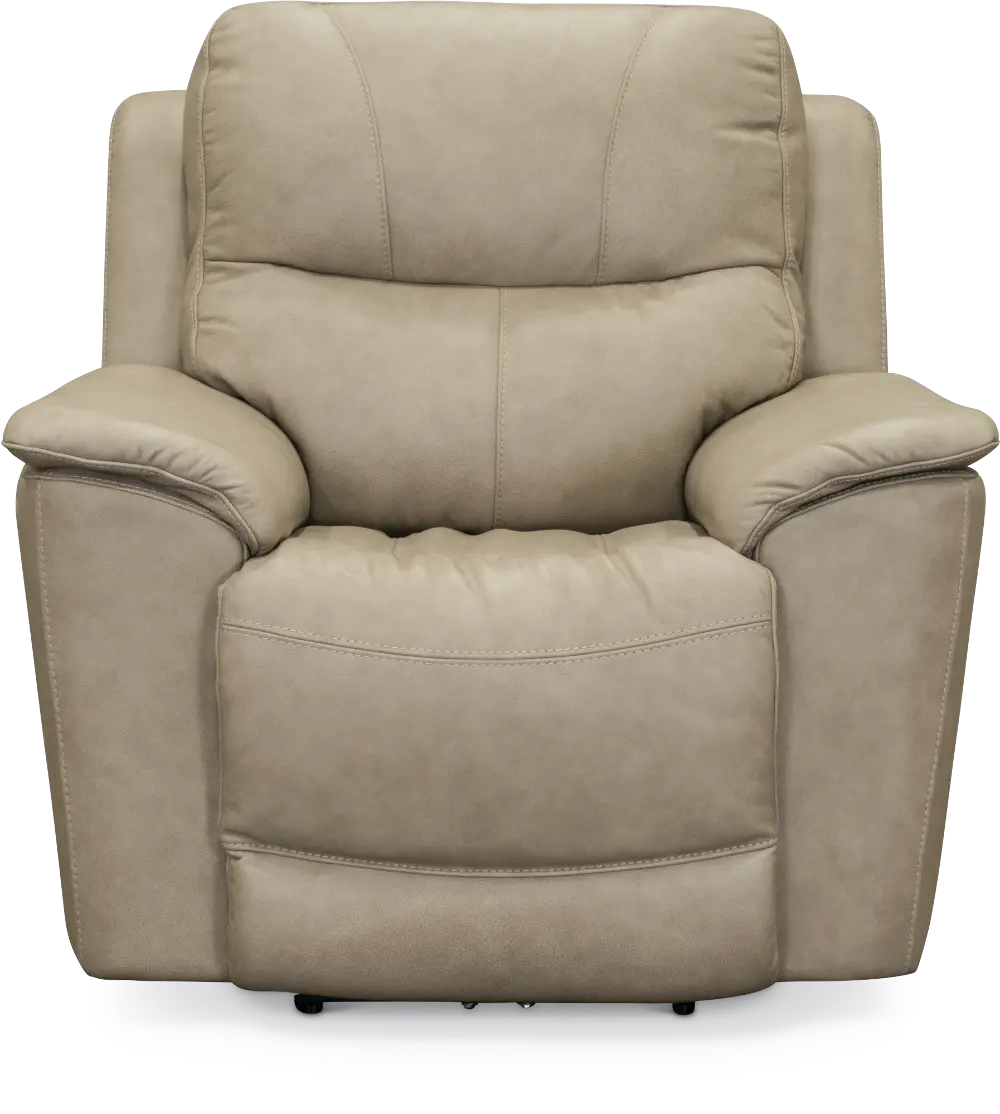 Cade Ice White Leather-Match Power Recliner-1