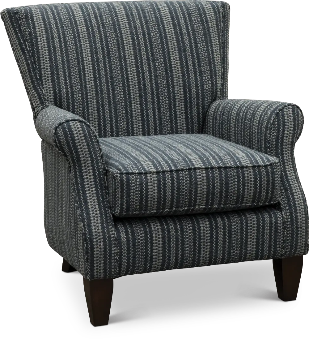 Classic Navy Blue Wingback Chair - Reena-1
