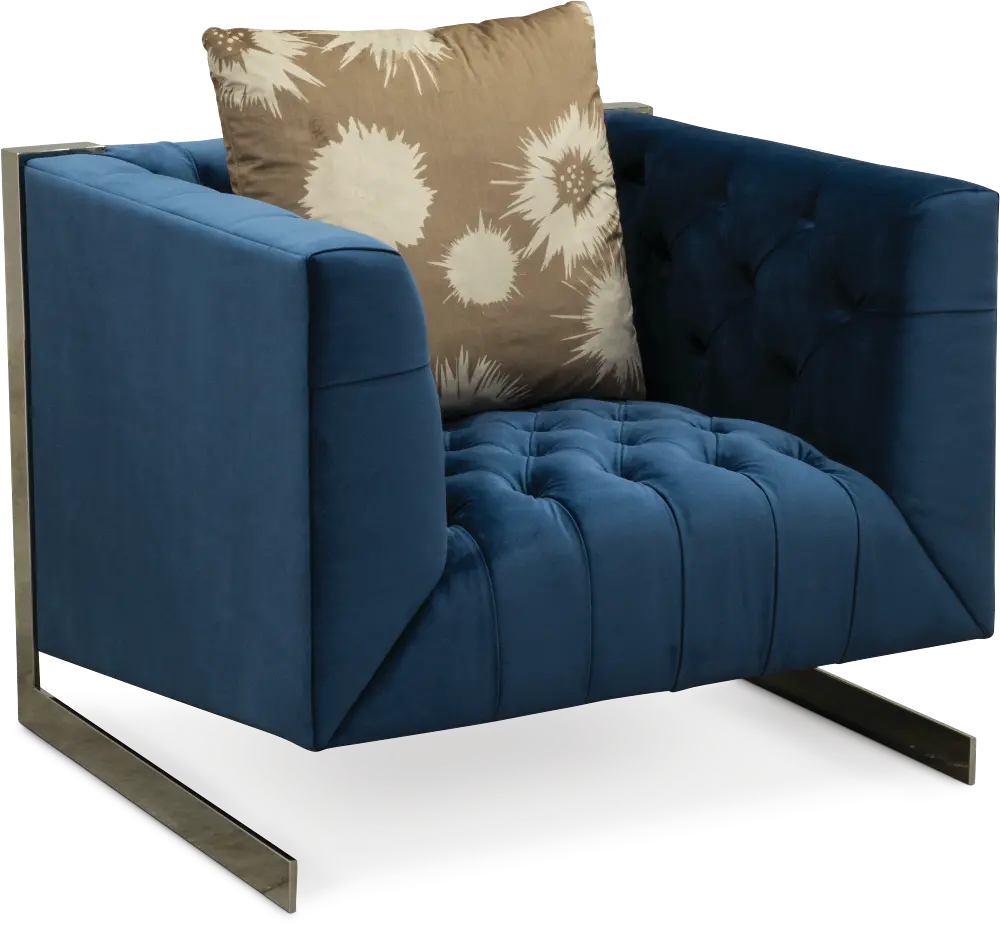Modern Contemporary Indigo Blue Chair - Lorimer-1