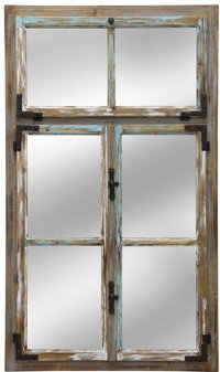 Distressed Window Pane Wall Mirror | RC Willey Furniture Store