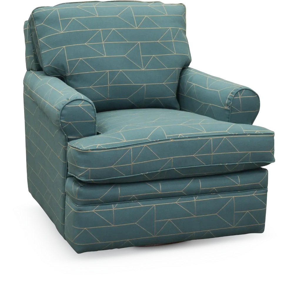 225-462/F150393 Turquoise Tamarack Swivel Glider Accent Chair - Roxie-1