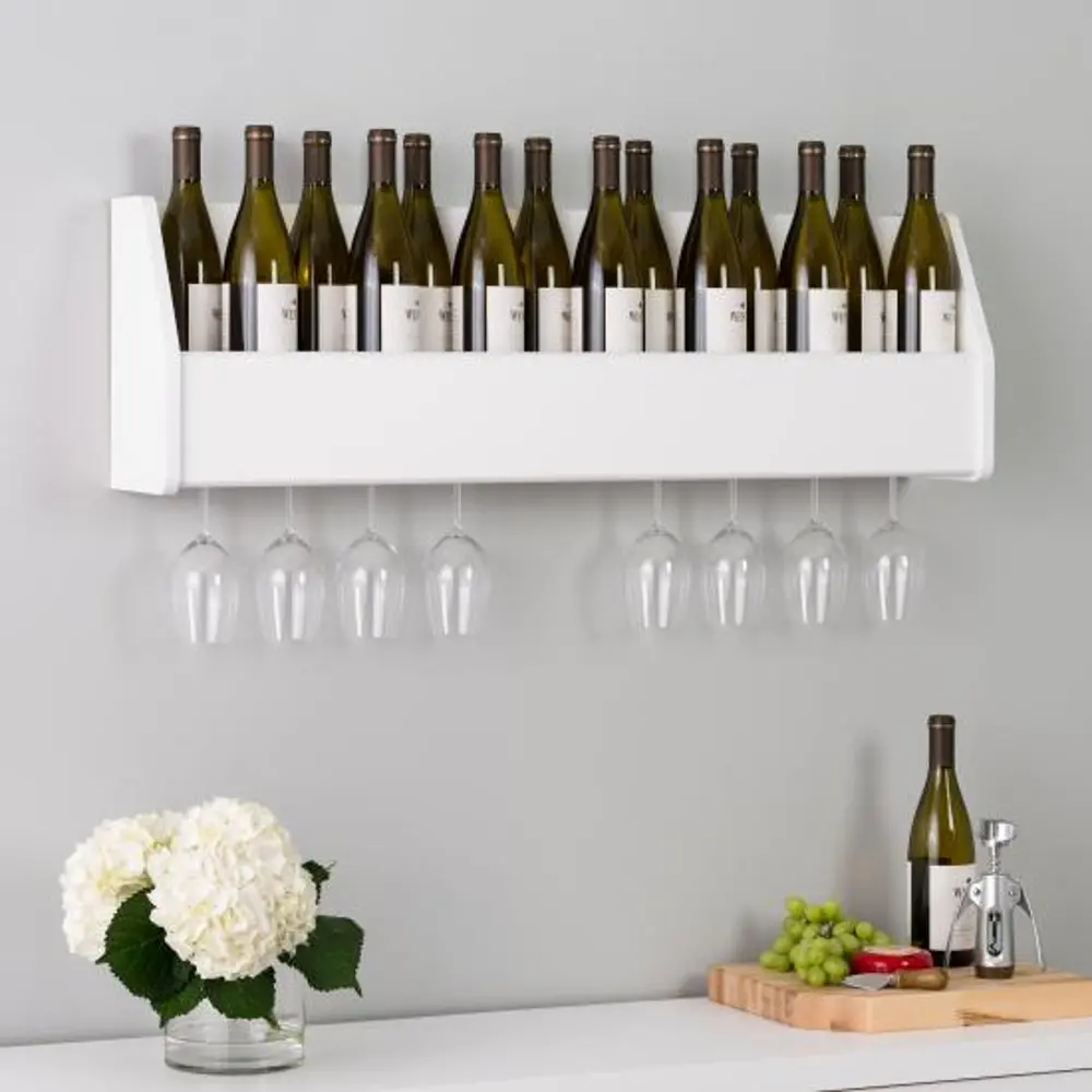 White Floating Wine Rack-1