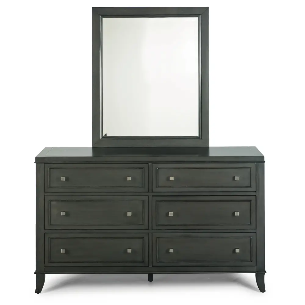 5436-74 Classic Contemporary Gray Dresser and Mirror - 5th Avenue-1