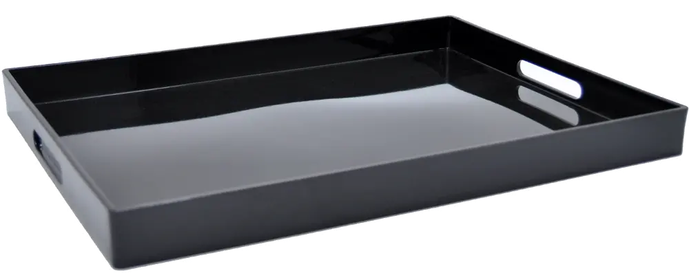 Black Tray With Cut Out Handles-1
