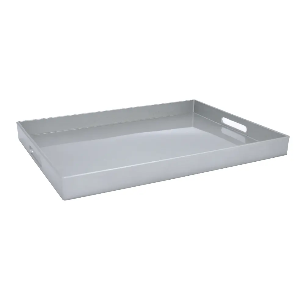 Silver Tray With Cut Out Handles-1