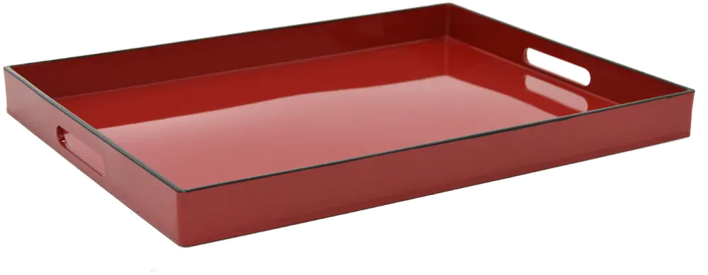 Red Tray With Cut Out Handles-1