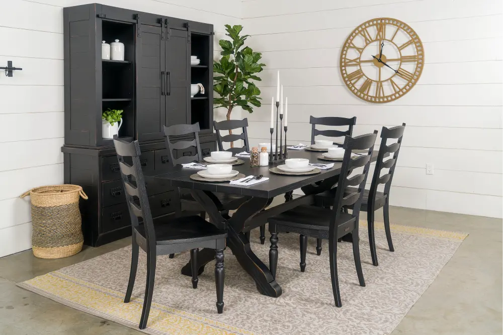 Chimney Black 5 Piece Dining Set - Magnolia Home-1
