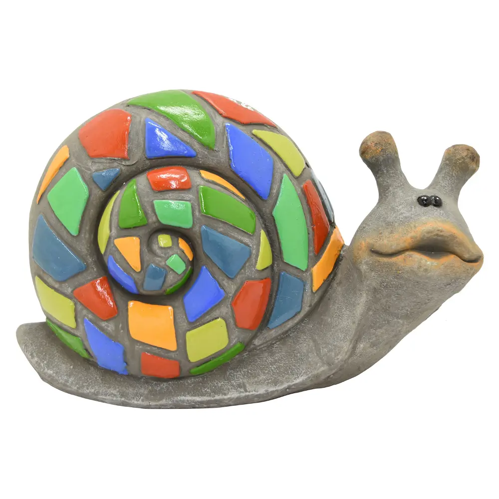 Resin Happy Snail With Multi-Color Mosaic-1