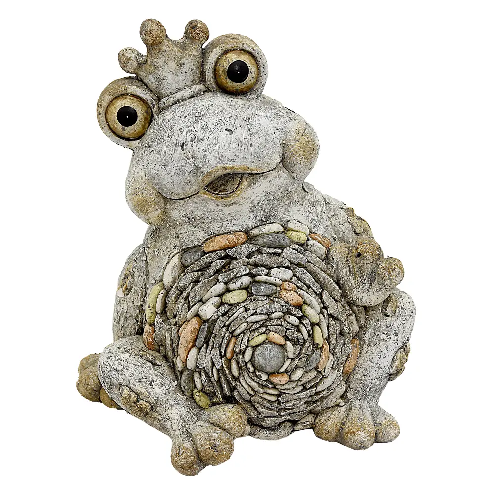 Resin Frog Garden Figurine With Crown-1
