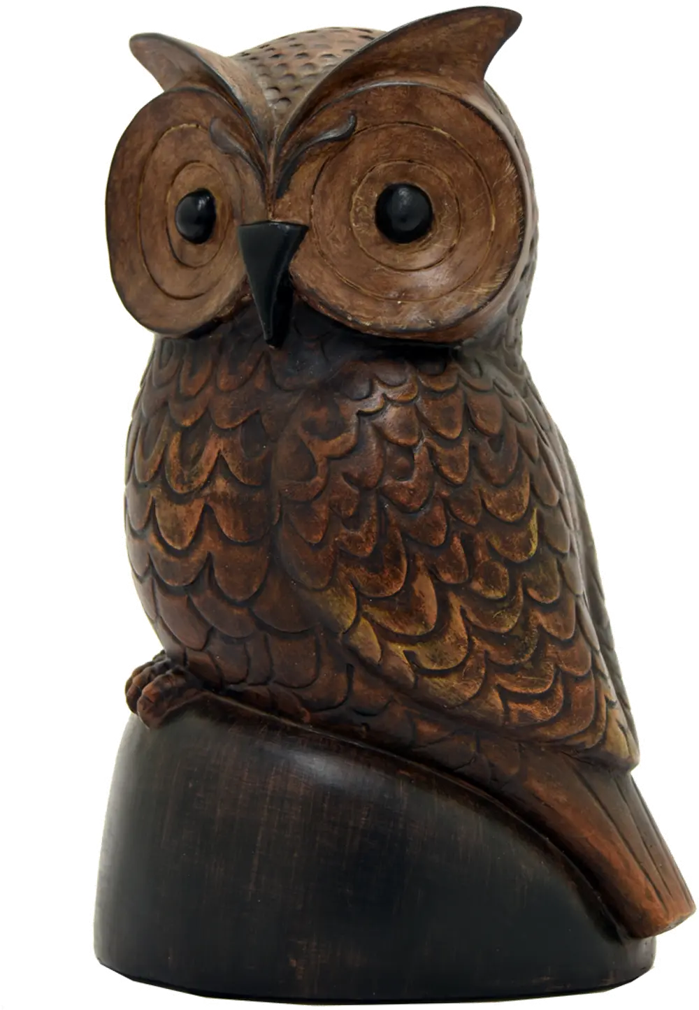Brown Resin Table Top Owl Decor-1
