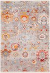 EPC2302-275 3 x 5 Small Transitional Gray, Red, and Blue Rug - Ephesians