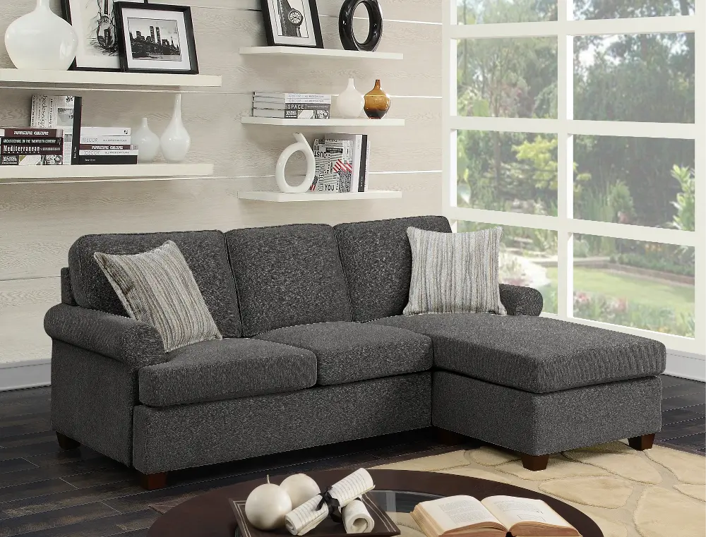 Gray Chaise Sofa Bed - Tranquility-1