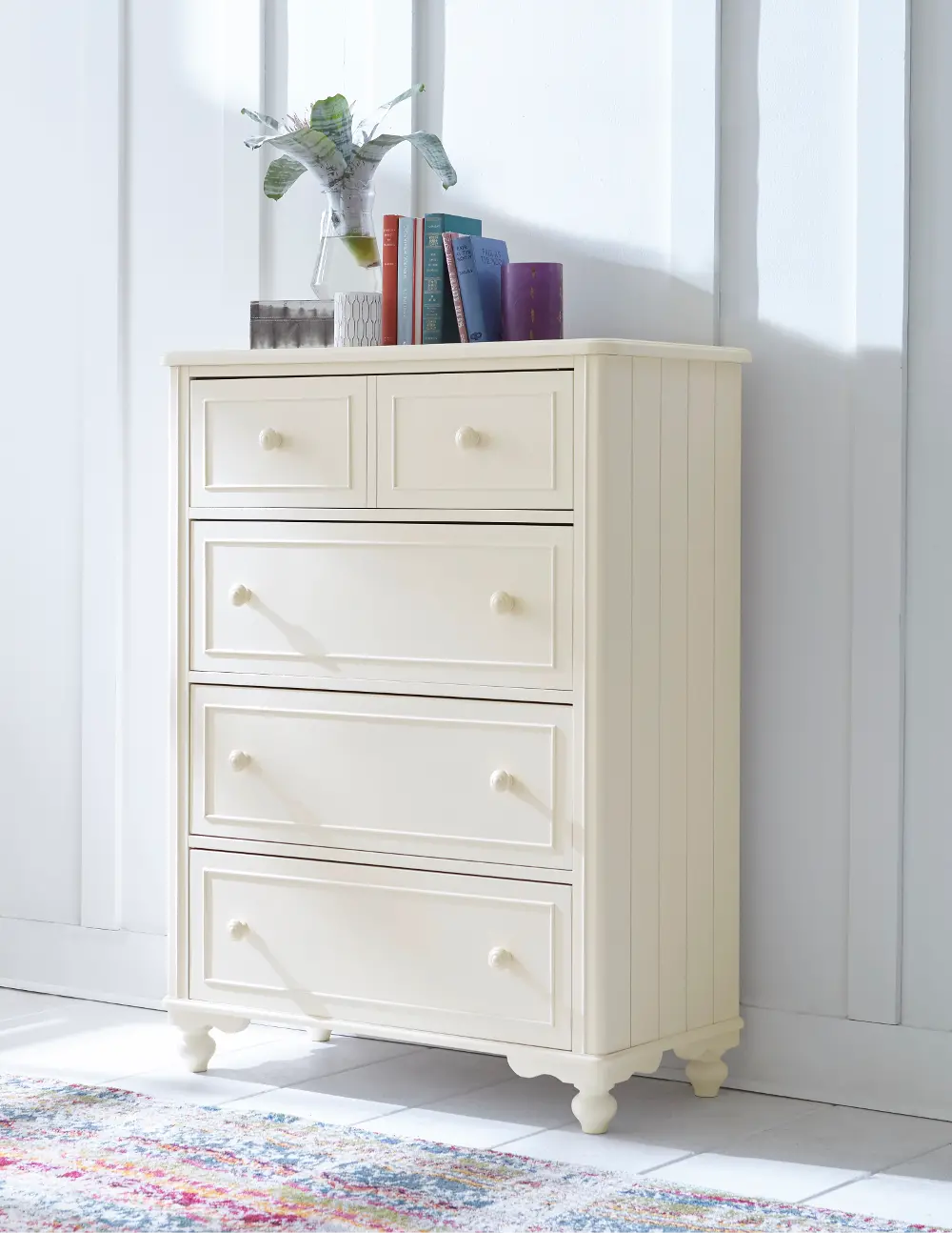 Summerset Ivory White Chest of Drawers-1