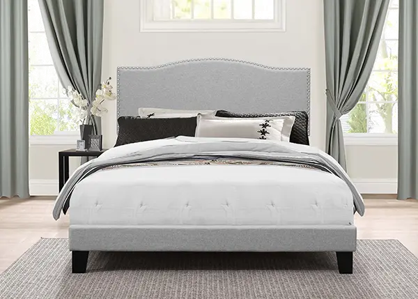 Kiley Glacier Gray Full Upholstered Bed