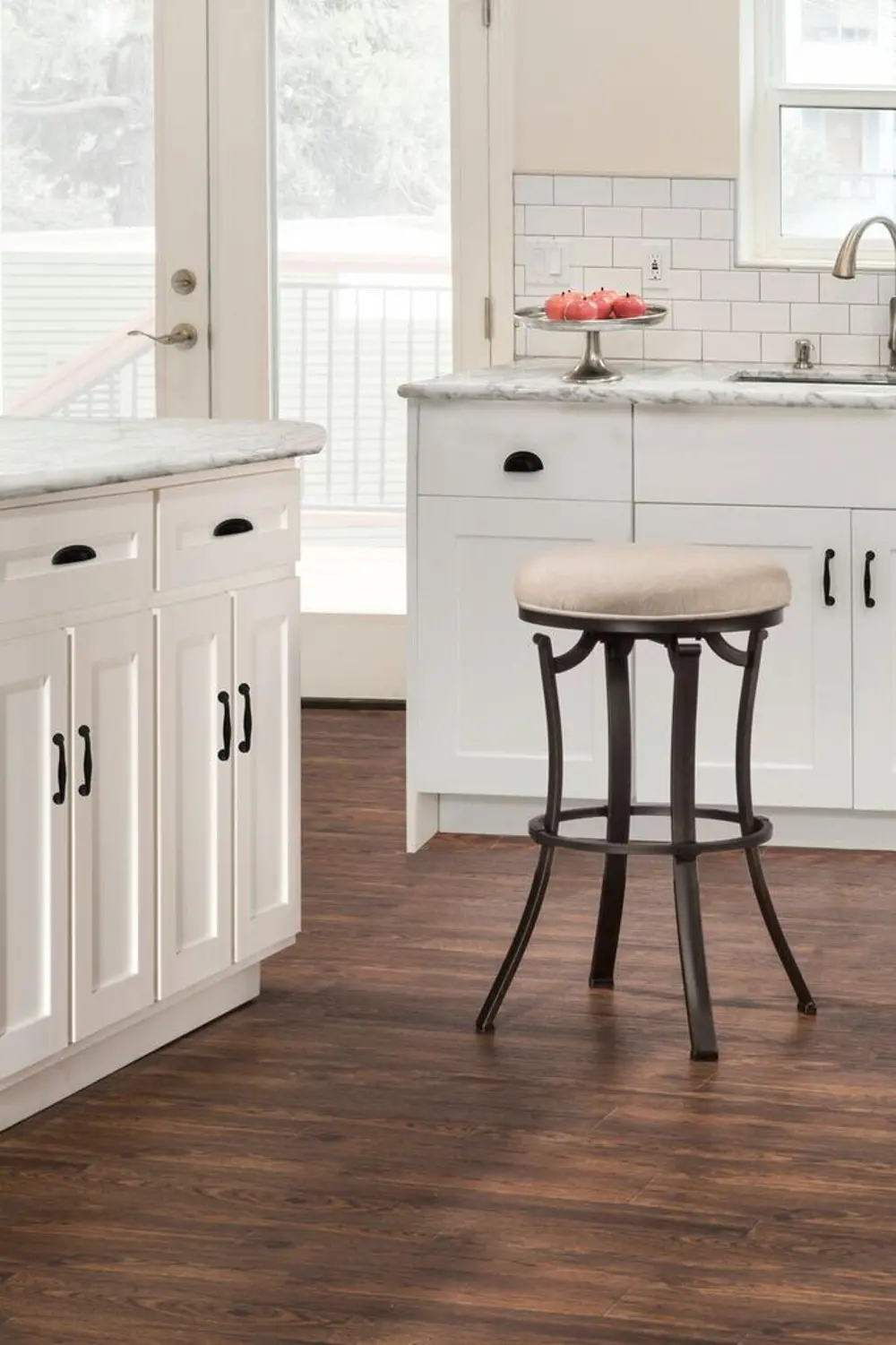 Backless Swivel Counter Height Stool - Bryce-1