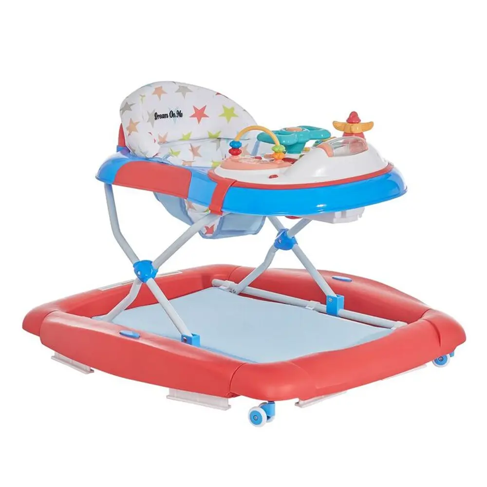 Red/ White/ Blue 2-in-1 Crossover Musical Walker and Rocker-1
