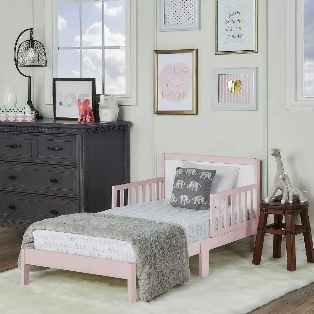 Pink and White Toddler Bed - Brookside-1
