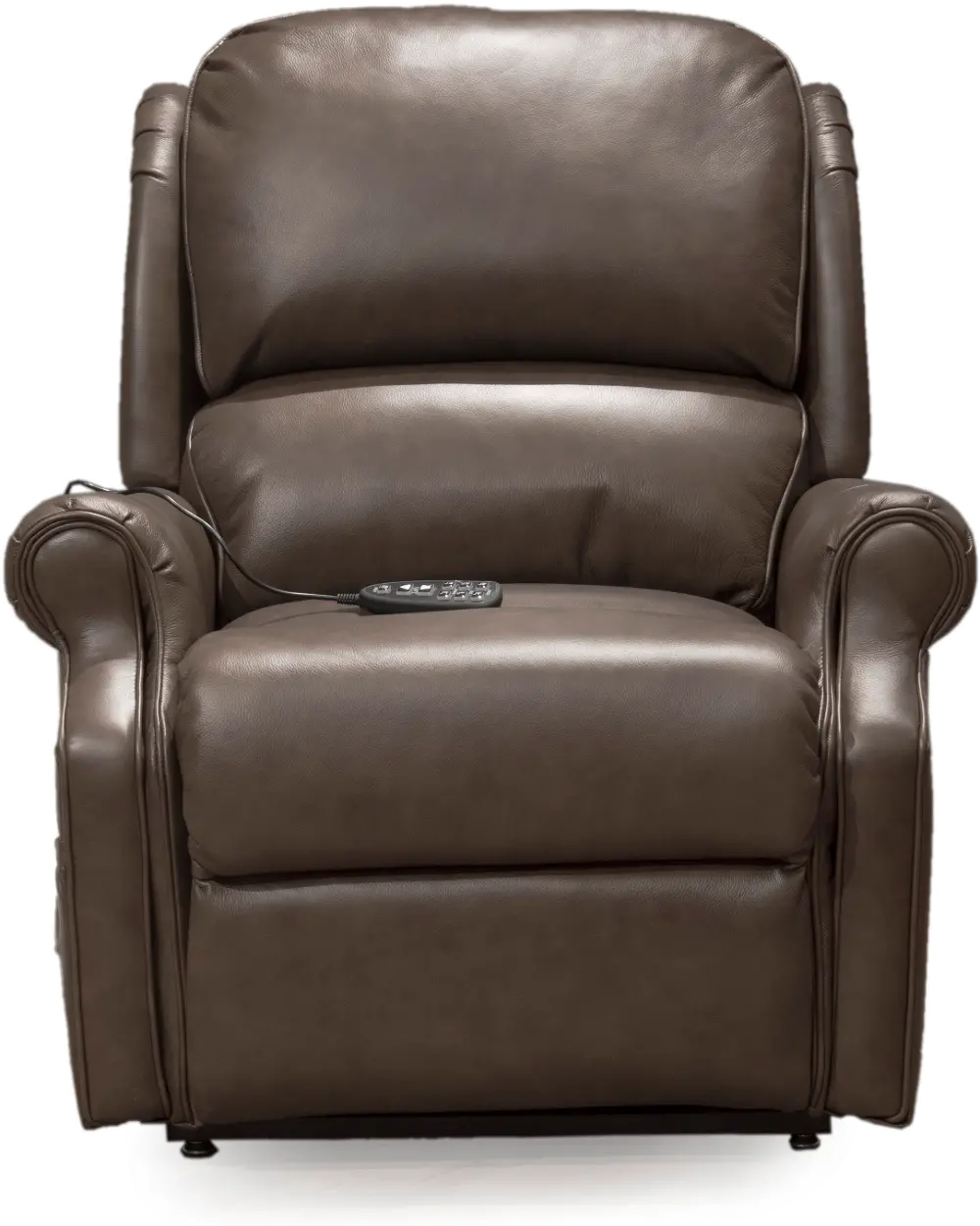 Caramel Brown Leather-Match Power Reclining Lift Chair - Palermo-1