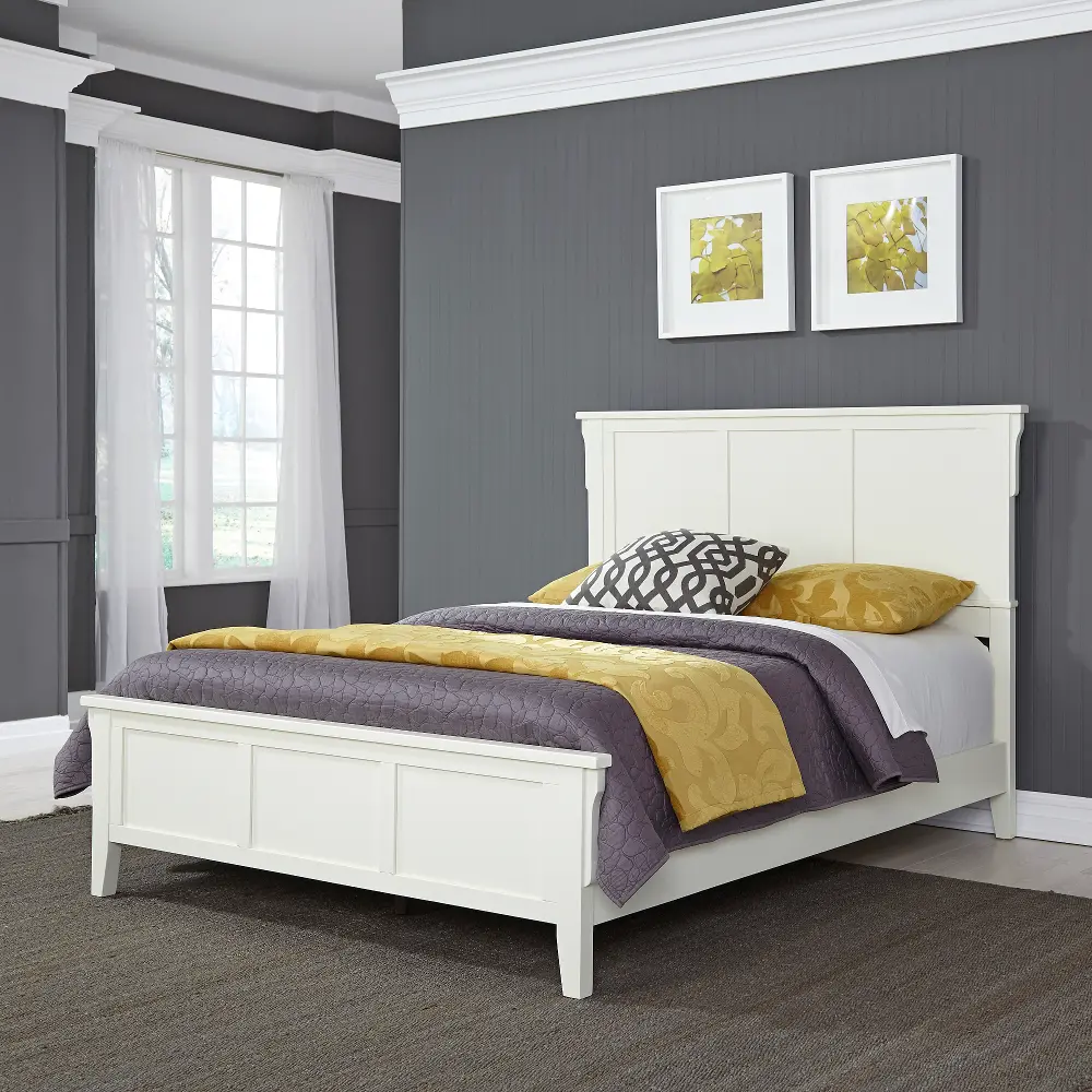 5182-510 Classic Mission White Queen Bed - Arts & Crafts-1