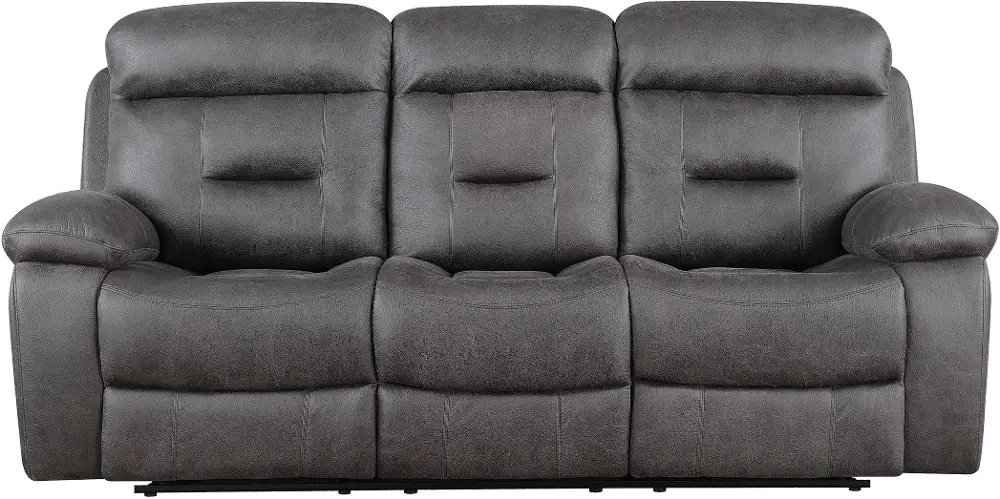 Charcoal Gray Reclining Sofa - Cano-1