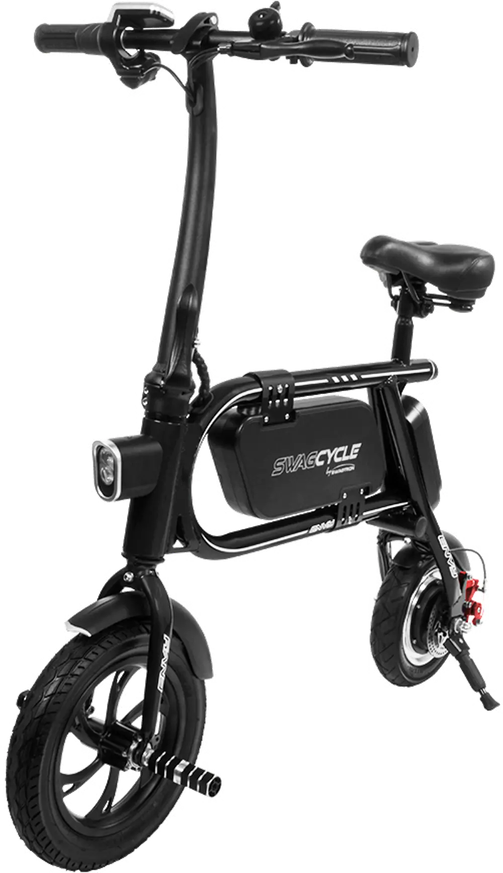 SWAGCYCLE Envy Steel Frame Folding Electric Bicycle - Black-1