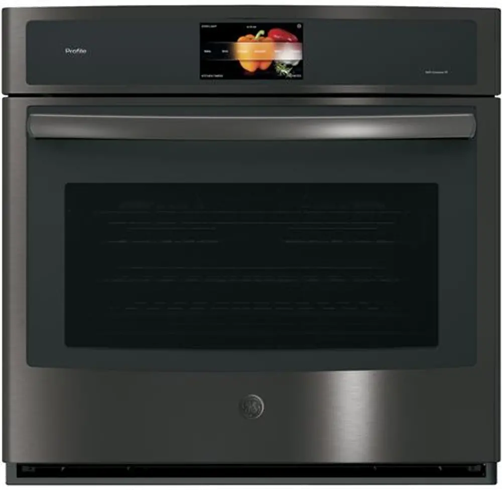 PT9051BLTS GE Profile 30 Inch Smart Single Wall Oven - 5.0 cu. ft. Black Stainless Steel-1