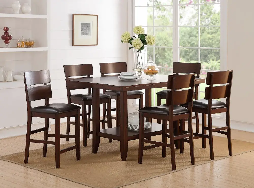 Brown 5 Piece Counter Height Dining Set - Newcomb-1