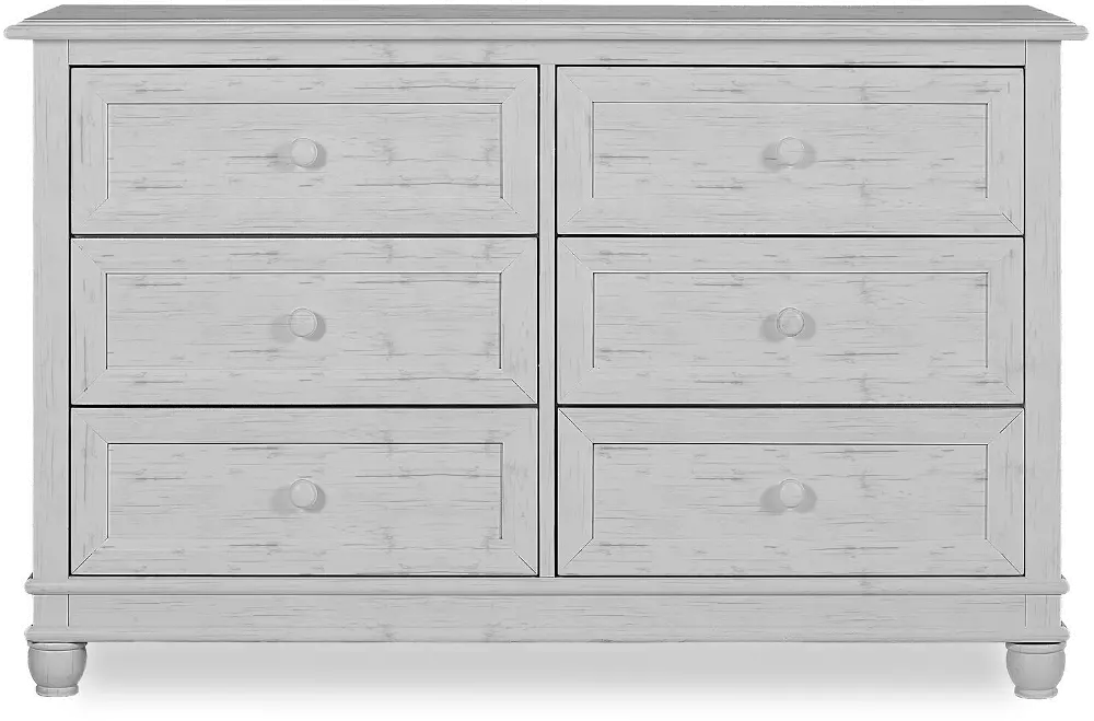 Antique Gray 6-Drawer Double Dresser - Hampton-1