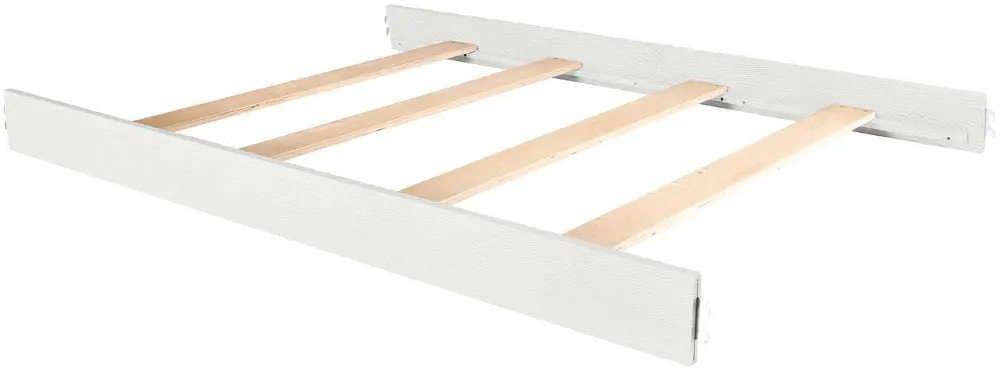 Brush White Convertible Crib Wooden Full Rails - Evolur-1