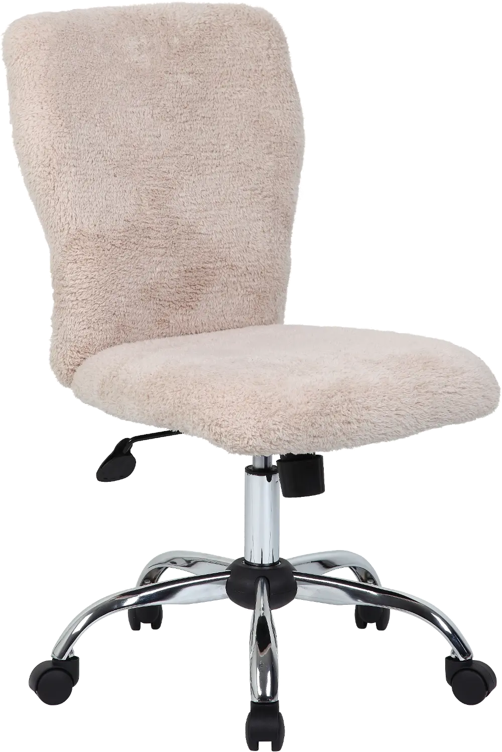Comfortable Cream Fur Office Chair-1