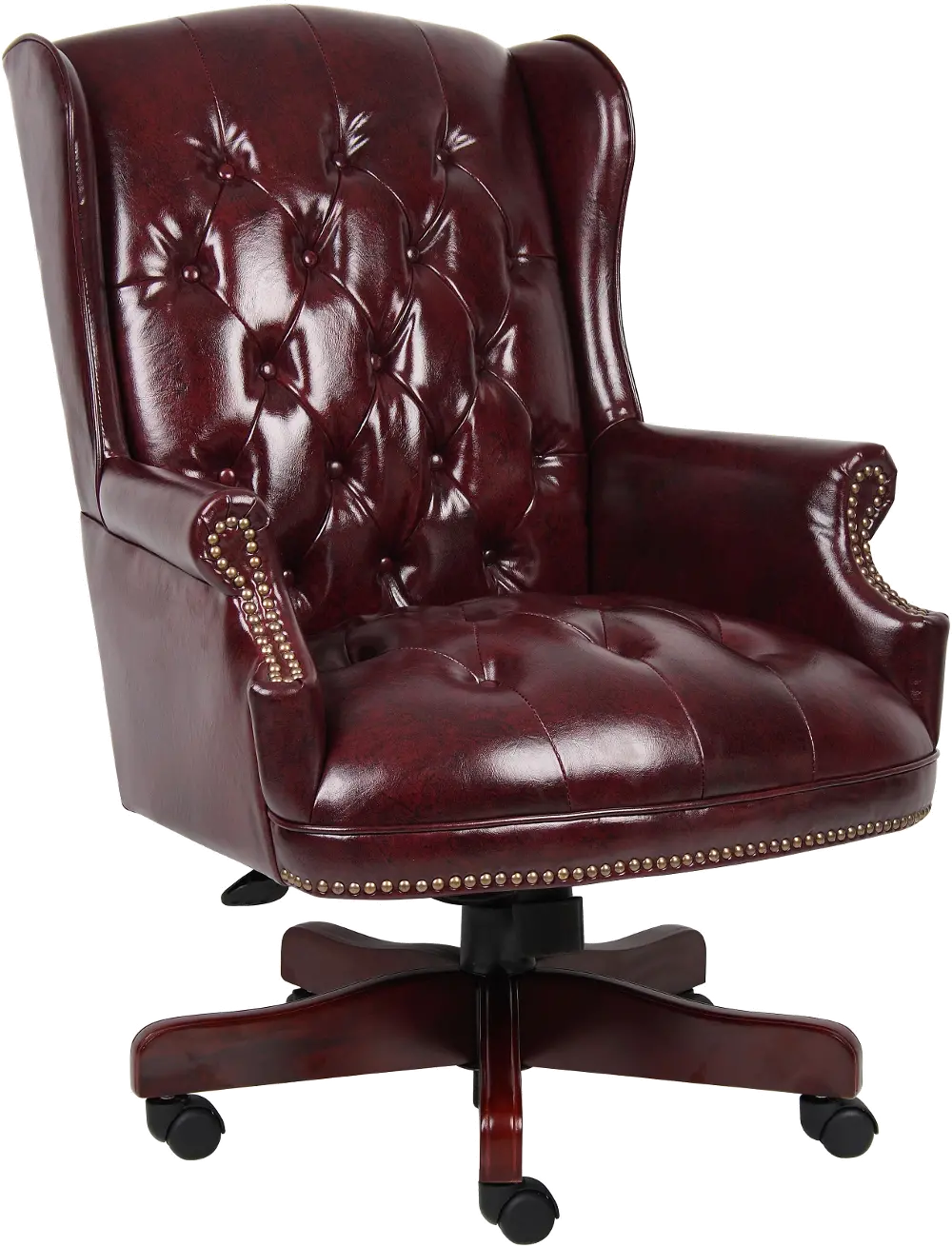Burgundy High-Back Executive Office Chair-1