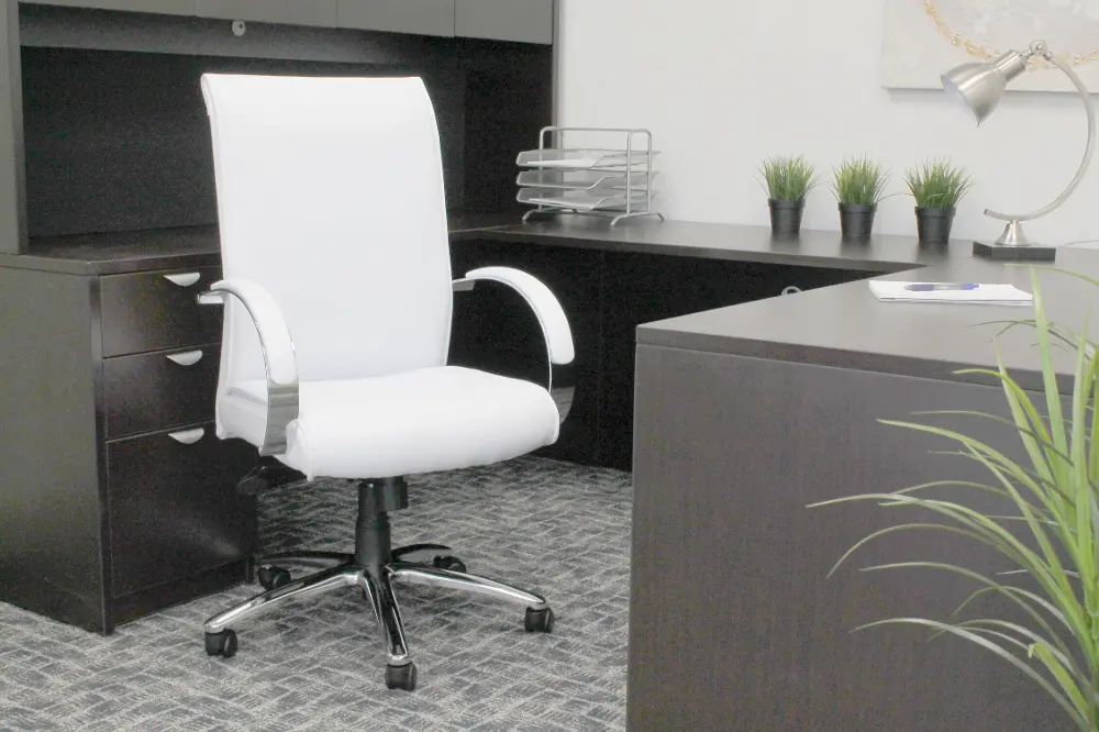 White Executive Office Chair -1