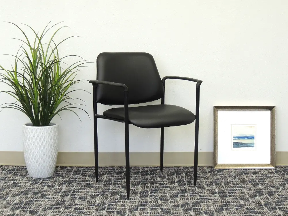 Black Stackable Guest Chair-1