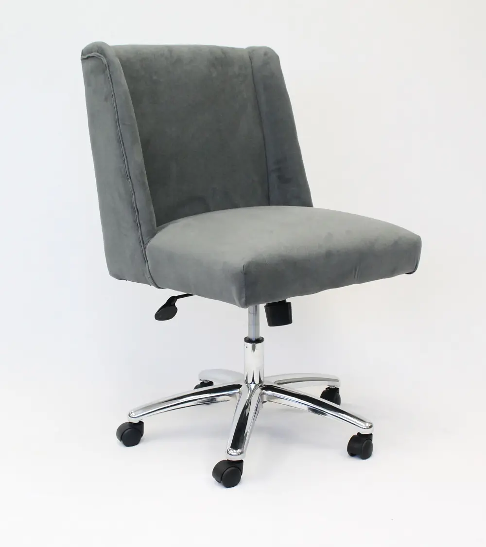 Gray Wingback Office Chair-1