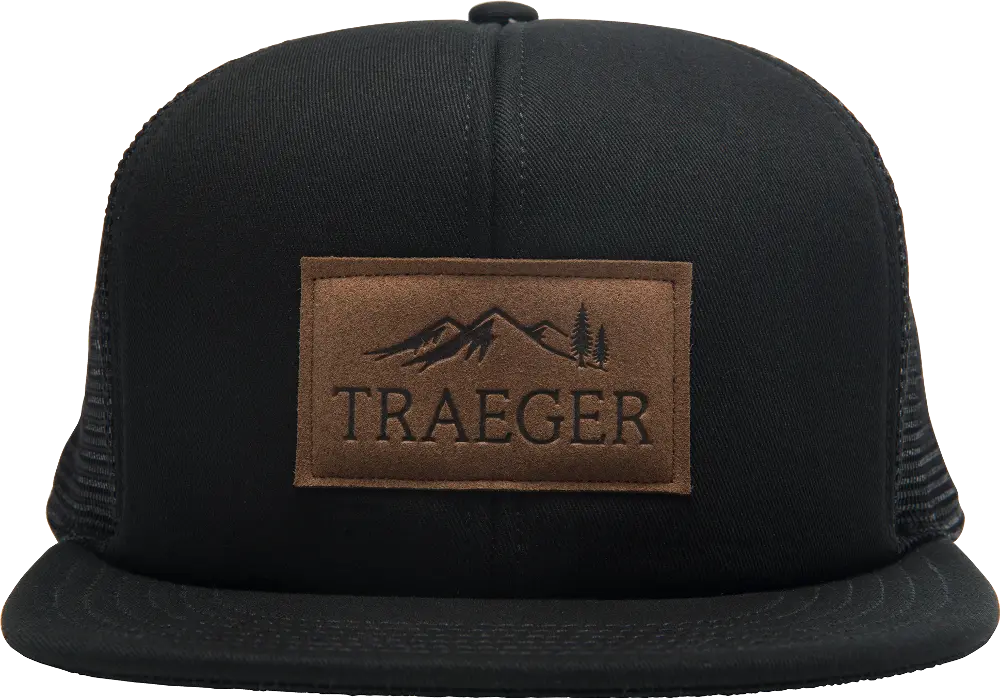 APP160 Traeger Grill Black Adjustable Trucker Hat-1