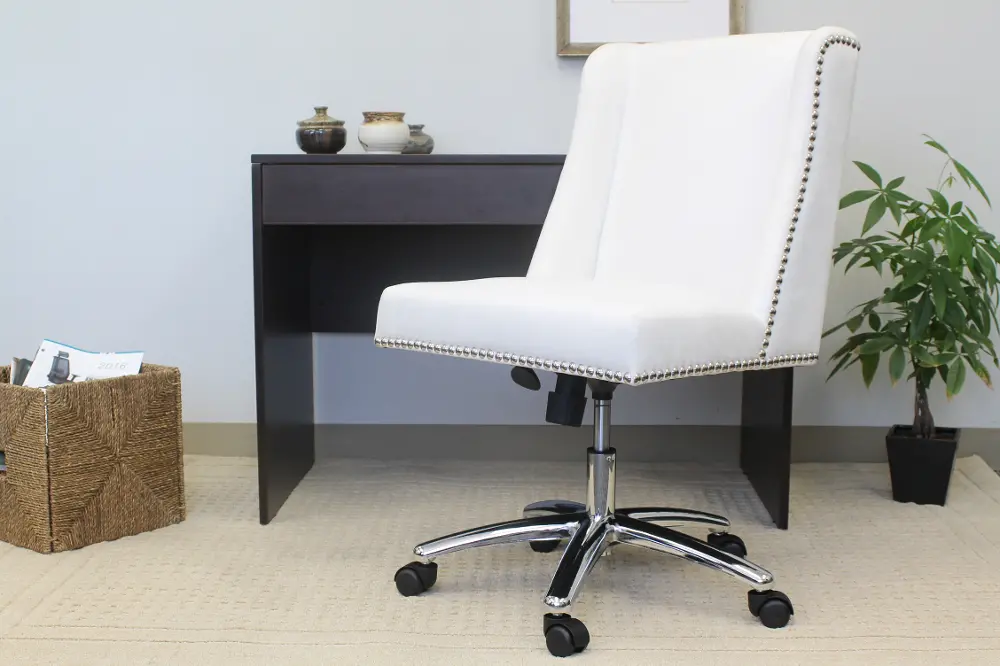 Boss White Decorative Office Chair-1