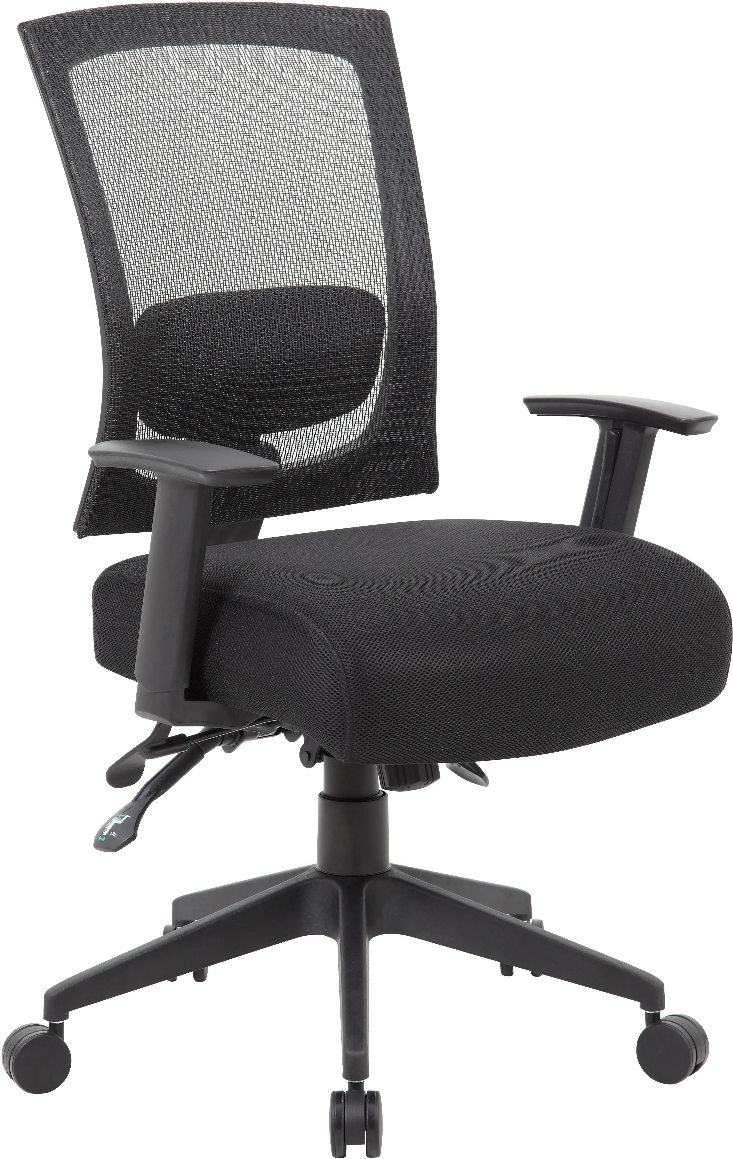 B6716-BK Black Three-Paddle Office Chair sku B6716-BK