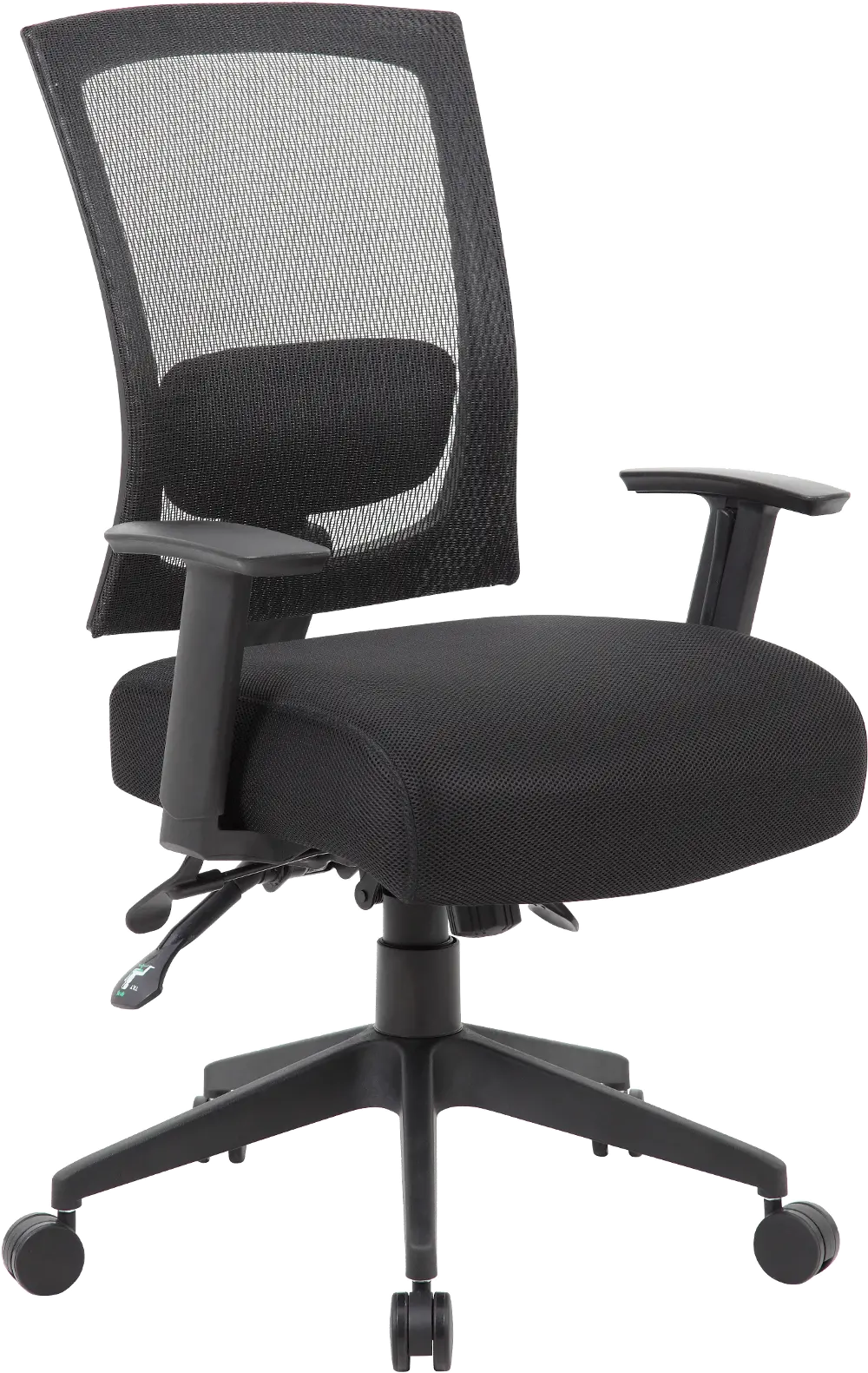 Black Three-Paddle Office Chair-1