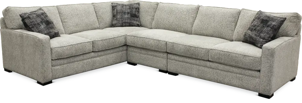 KIT Contemporary Gray 3 Piece Sectional Sofa with LAF Sofa - Juno-1