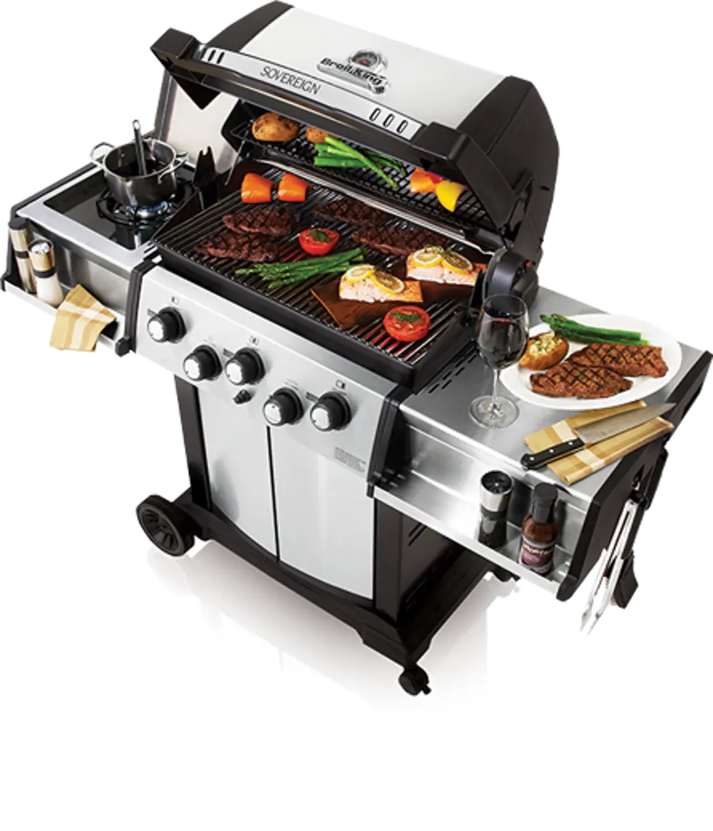 987814 Broil King Sovereign 20 LP Grill - Black/Stainless Steel-1