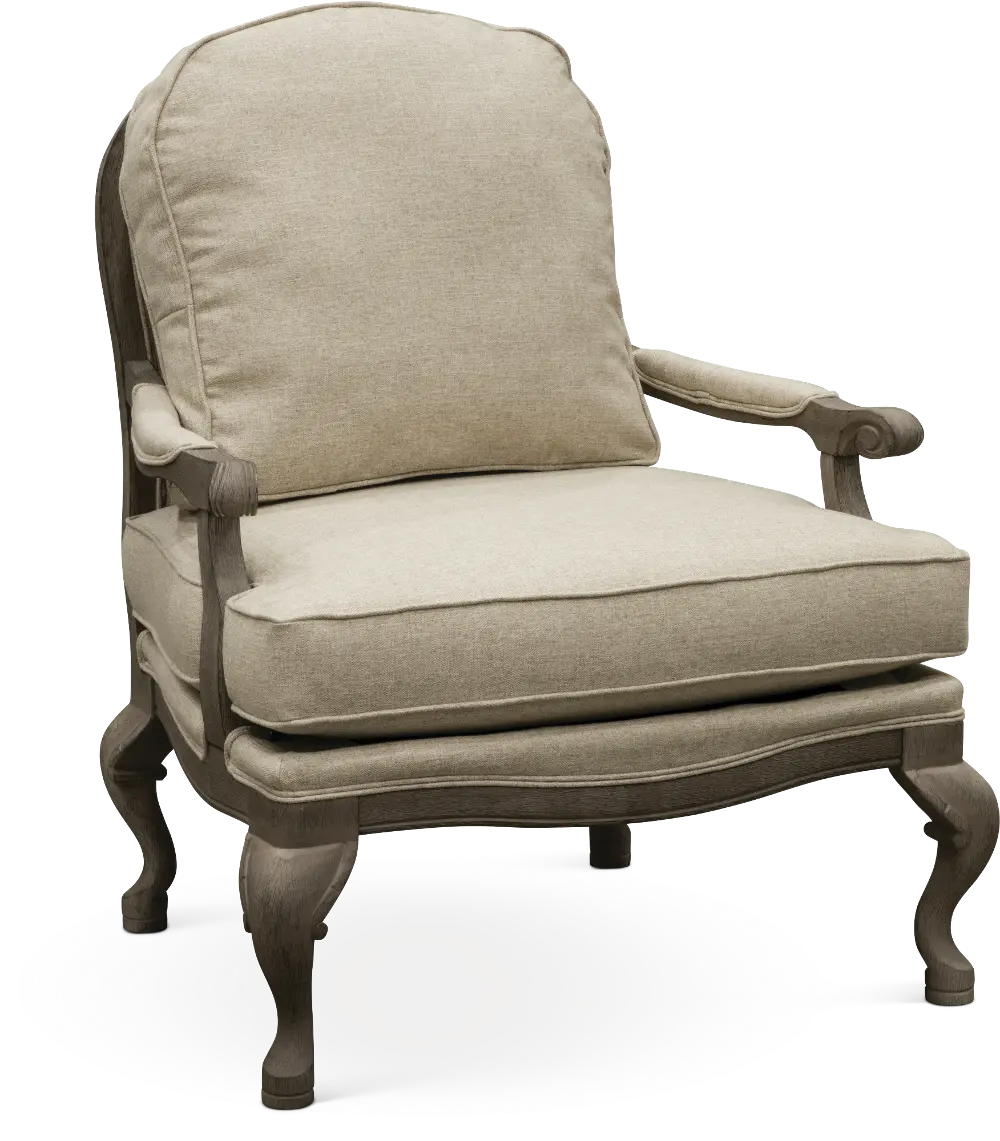 Traditional Linen Accent Chair - Cogan-1