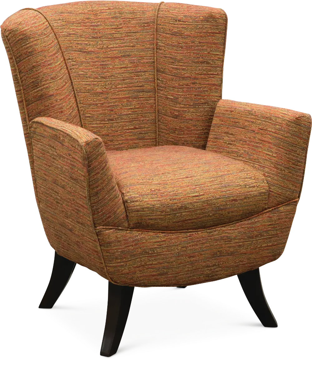 Transitional Red-Orange Club Accent Chair - Bethany-1