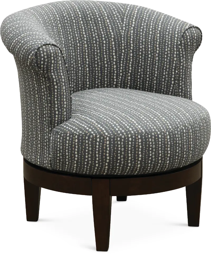 Attica Charcoal Gray Swivel Accent Chair