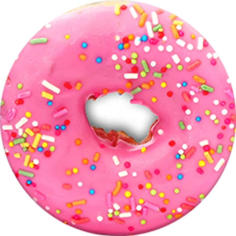 Pink Donut PopSocket Cell Phone Grip and Stand-1
