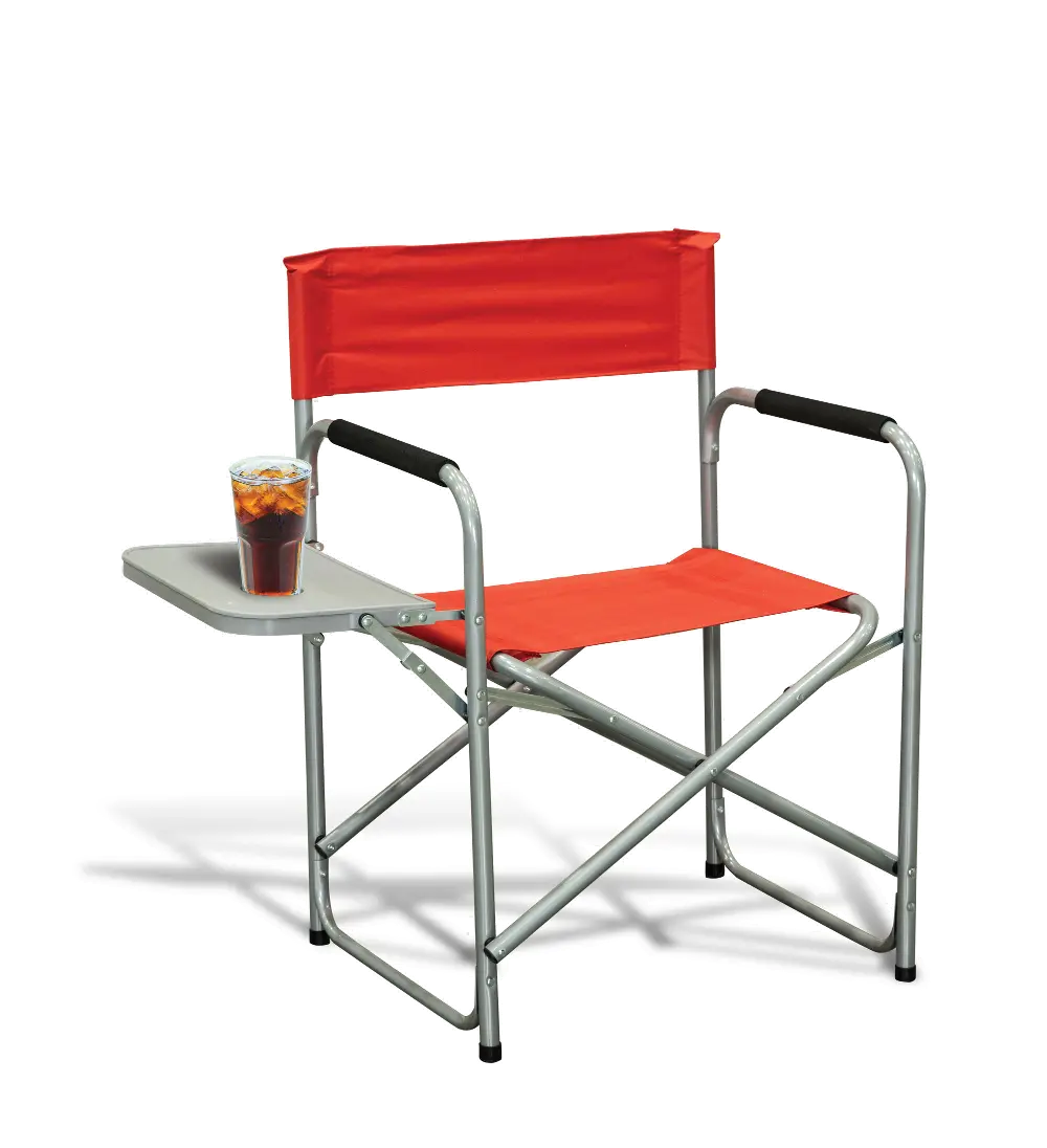 Red Foldable Director Chairs (Set of 2)-1