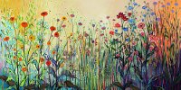 Floral Playful Patio Canvas Outdoor Indoor Wall Art Rc Willey Furniture Store
