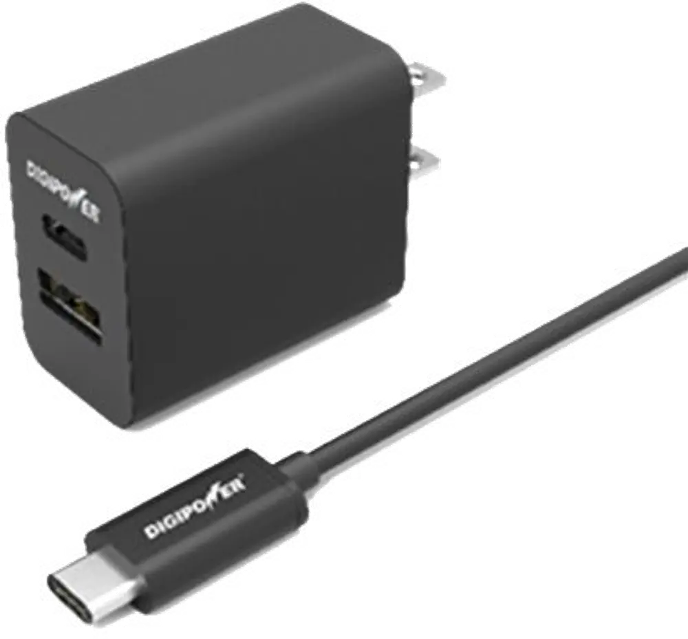 CT-AC3CC2/2_PRT_CHRG USB Dual Port Type A and Type C Wall Charger -1